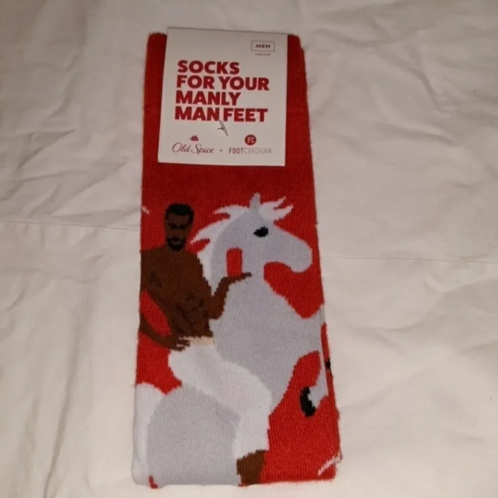 Foot Cardigan/Old Spice Socks for Manly Man Feet‎